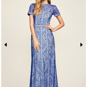 Patterned Long Ayanna Gown